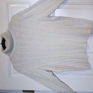 Sparlking. White with silver threads